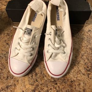 Converse! White Shoreline Slip Sneakers